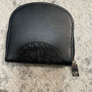 Versace Black Embossed Women's Wallet